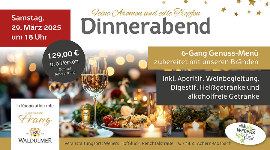 Webers Dinnerabend 29.03.2025